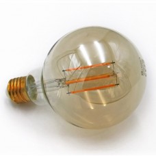 Λάμπα LED Γλόμπος Φ95 6W E27 230V 600lm 2200K Θερμό φως Μελί Γυαλί 13-2795600